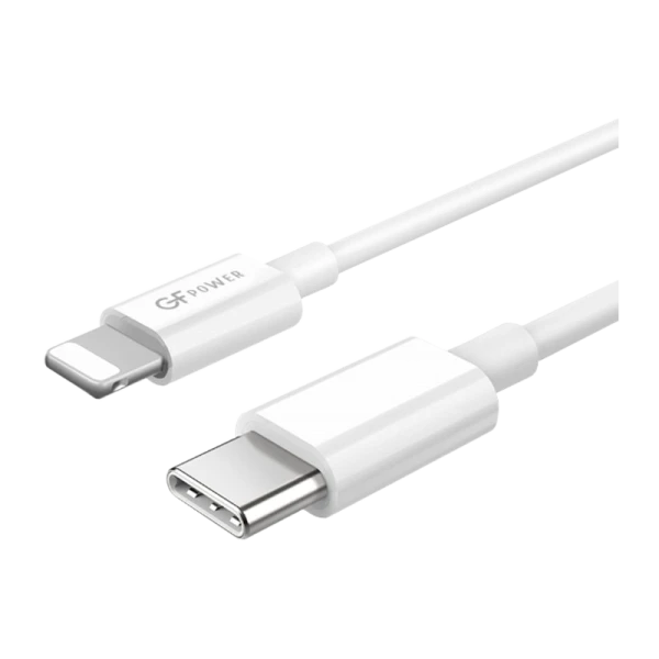 Кабель GFPower PD10L Lightning (m)-Type-C (m) 1.0м 2.4A 20W ПВХ белый (1/120/480)