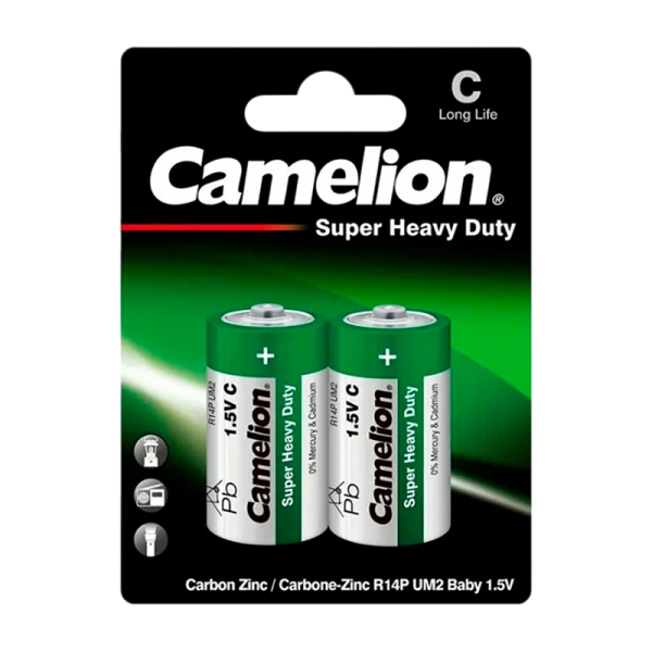 Батарейка Camelion Super R14 P BL2 Heavy Duty 1.5V (2/12/288)