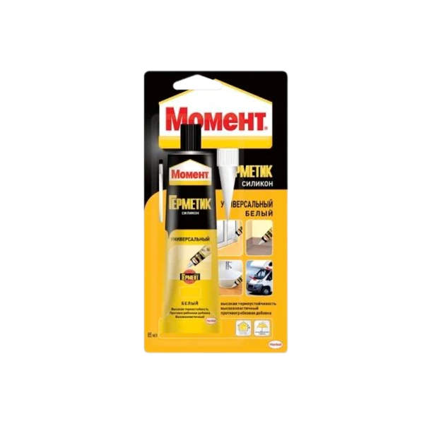 Герметик Момент 85мл силиконовый универсальный BL1 белый