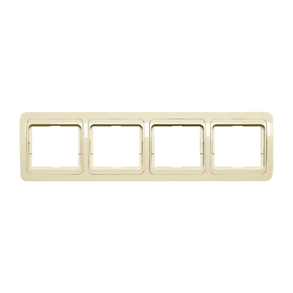 Рамка Smartbuy 4-местная горизонтальная бежевая "Марс"