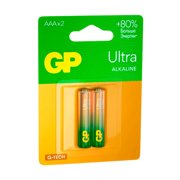 Батарейка GP ULTRA G-Tech LR03 AAA BL2 Alkaline 1.5V (2/20/160)