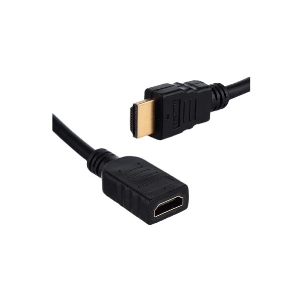 Кабель GoPower удлинитель HDMI 2.0 (m)-HDMI (f) 0.5м ПВХ черный Premium Zip-Lock c подвесом (1/250)