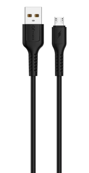 Кабель GFPower 42M USB (m)-microUSB (m) 1.0м 2.4A TPE черный (1/200/800)