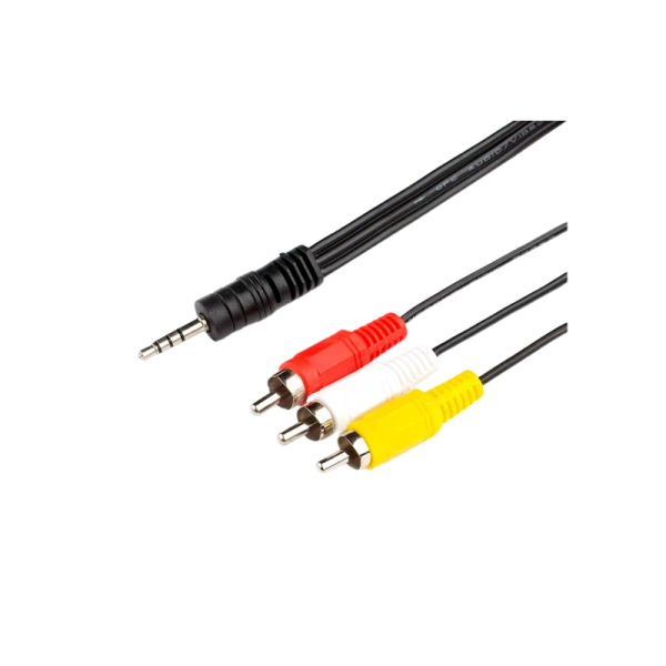 Кабель AUX Atcom Jack 3.5mm (m)-2xRCA (m) 1.5м силикон черный (1/10/200)
