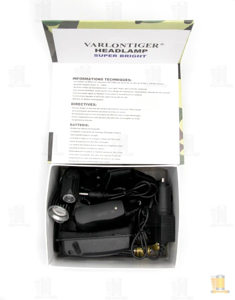 Фонарь налобный Без бренда HT-673 COB от аккумулятора 4 режима черный