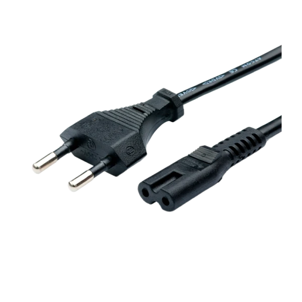 Кабель питания Atcom AT16134 евровилка-2-pin 1.8м ПВХ черный (1/25/200)