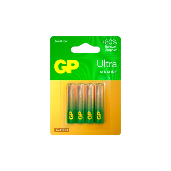 Батарейка GP ULTRA G-Tech LR03 AAA BL4 Alkaline 1.5V (4/40/320) R