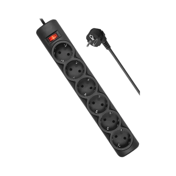 Сетевой фильтр Defender DFS 153 6р.С/З 10A 125 Дж 3.0м черный (1/30)