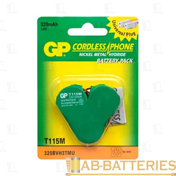 Аккумулятор для радиотелефонов GP T115M BL1 NI-CD 320mAh (1/10/200)