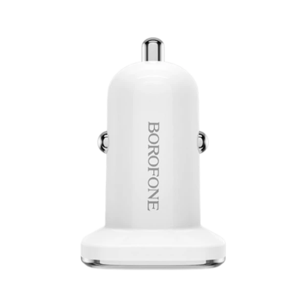 Автомобильное З/У Borofone BZ12A 1USB 3.0A QC3.0 белый (1/44/176)