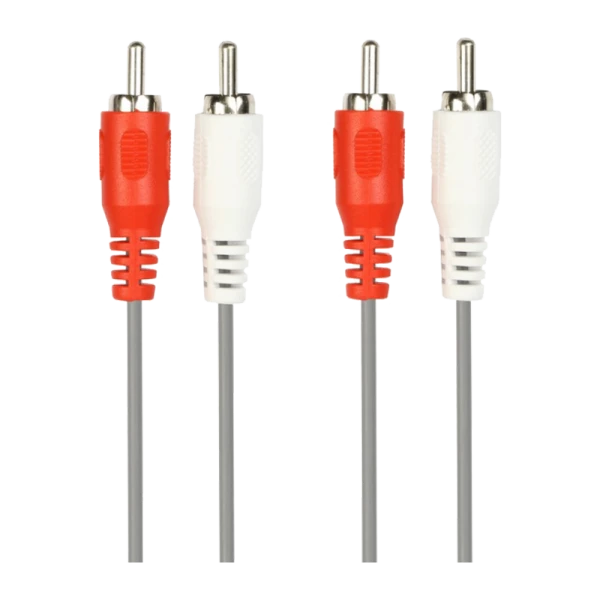 Кабель Smartbuy KA-223 2xRCA (m)-2xRCA (m) 3.0м силикон серый (1/200)