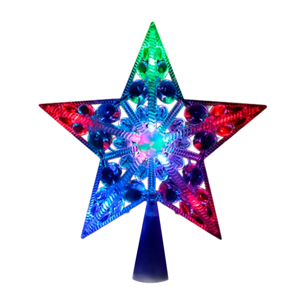 Фигурка Космос "Звезда на ёлку" 10LED 16.5см ассорти (1/40)