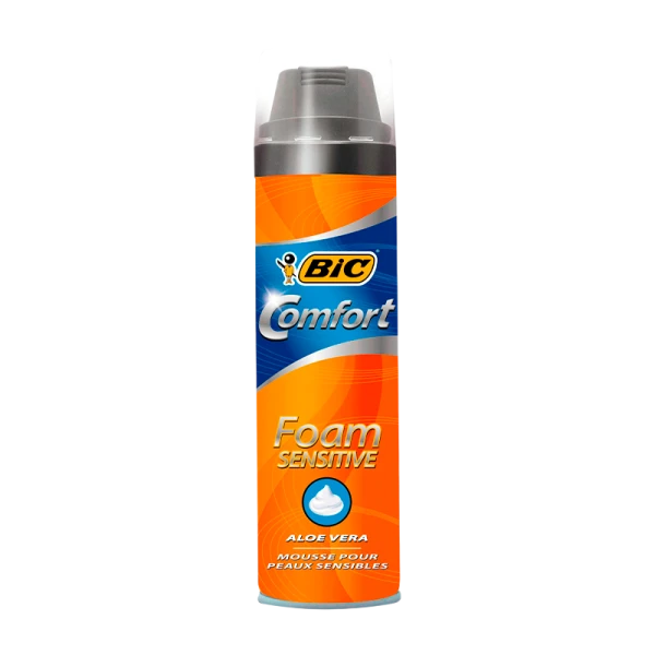 Пена для бритья BIC Comfort Foam Sensitive Aloe Vera 250мл (1/18)