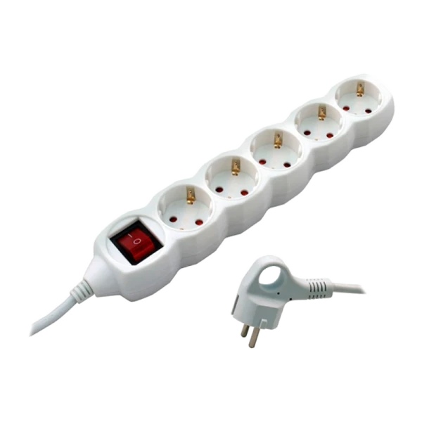 Удлинитель Старт S 5р.Б/З 10A 5.0м белый (1/20)