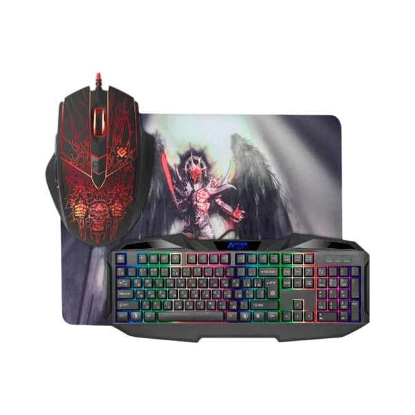 Набор клавиатура+мышь+коврик проводной Defender MKP-019 Anger игровой (1/10)