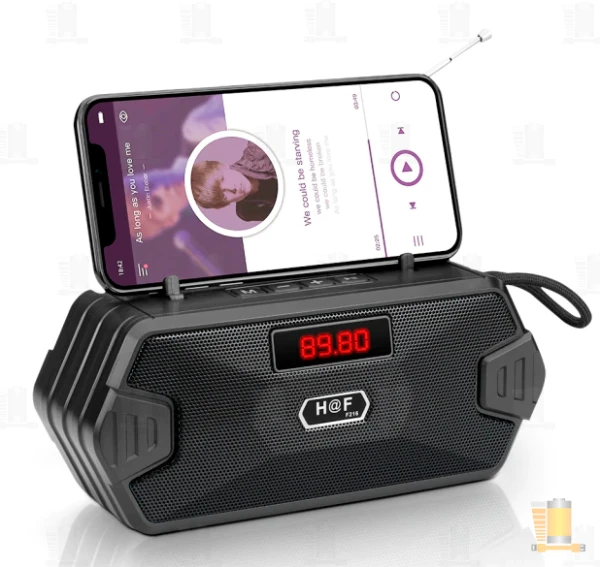 Радиоприемник HOF HF-F216 5W пластик microSD USB/Jack3.5 коричневый (1/80)