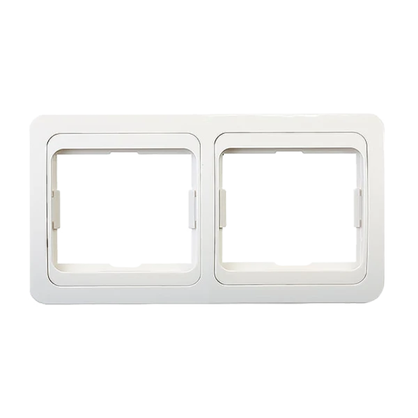 Рамка Smartbuy 2-местная горизонтальная белая "Марс"