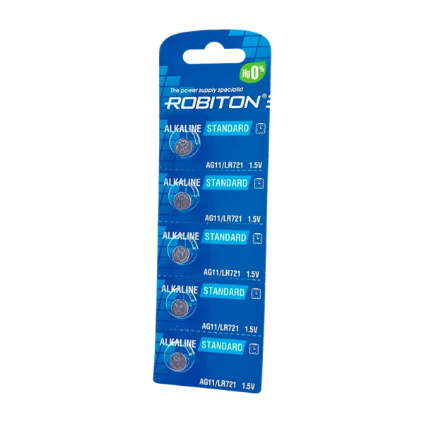 Батарейка ROBITON STANDARD R-AG11-0-BL5 (0% Hg) AG11 LR721 361 LR58 BL5