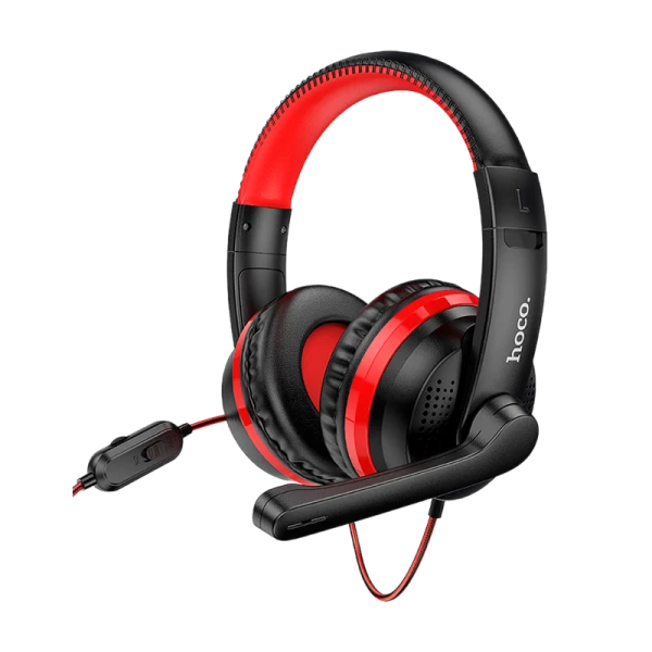 Наушники полноразмерные HOCO W103 с микр. красный (1/40)