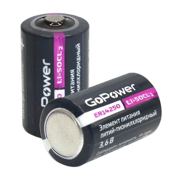 Батарейка GoPower ER14250 1/2AA PC1 Li-SOCl2 3.6V без выводов (1/10/500)