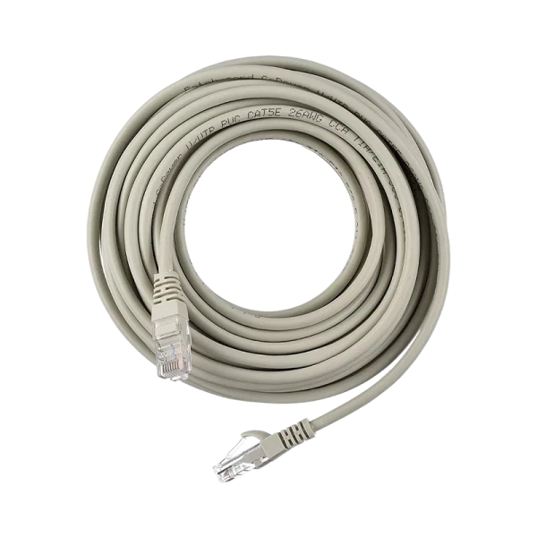 Патч-корд GoPower RJ-45 (m)-RJ-45 (m) 10.0м кат.5е ПВХ 26AWG CCA серый в пакете (1/25)