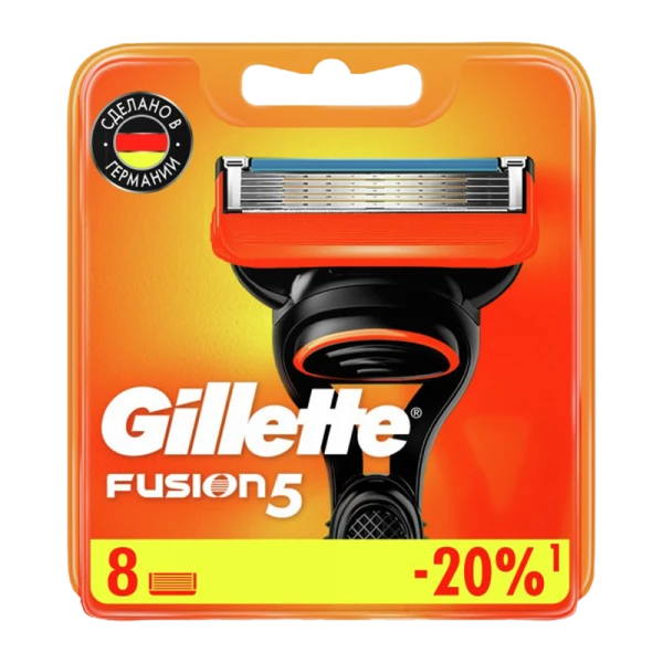 Сменные кассеты Gillette FUSION 5 лезвий 8шт. (цена за 1 шт) (8/64)