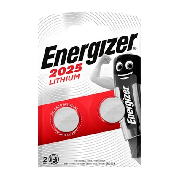 Батарейка Energizer CR2025 BL2 Lithium 3V годен до 07-2022 (2/20/200)