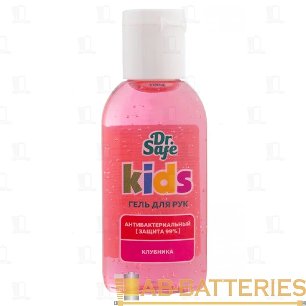 Гель для рук Dr.Safe антибакт.+клубника 60мл (1/20)