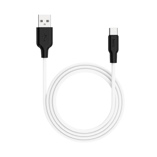 Кабель HOCO X21 Plus USB (m)-Type-C (m) 2.0м 3.0A силикон черный белый (1/28/168)