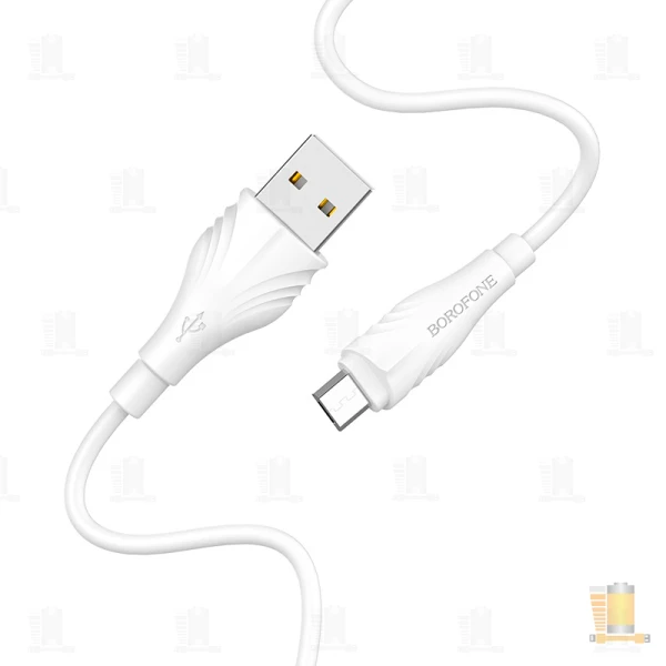 Кабель Borofone BX18 USB (m)-microUSB (m) 2.0м 1.6A ПВХ белый (1/360)