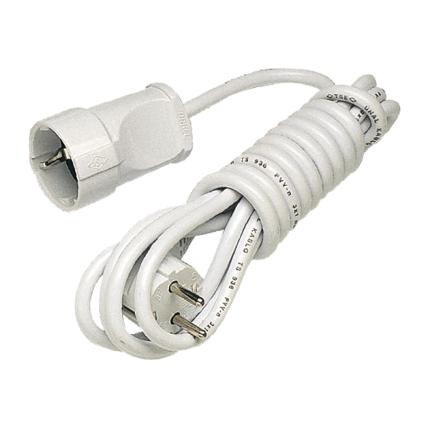 Удлинитель Makel 1р.С/З 16A 3.0м 3x0.75мм² IP20 белый 10005 (1/14)