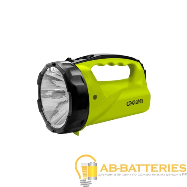 Фонарь туристический Фаzа AccuF6-L1W 1W SMD от аккумулятора 2 режима зеленый (1/10)