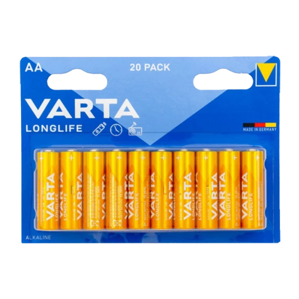 Батарейка Varta LONGLIFE LR6 AA BL20 Alkaline 1.5V (4106) (20/200)
