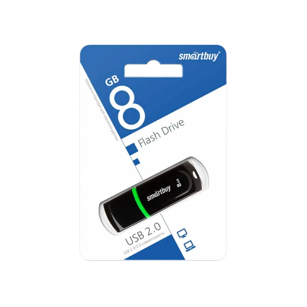 Флеш-накопитель Smartbuy Paean 8GB USB2.0 пластик черный