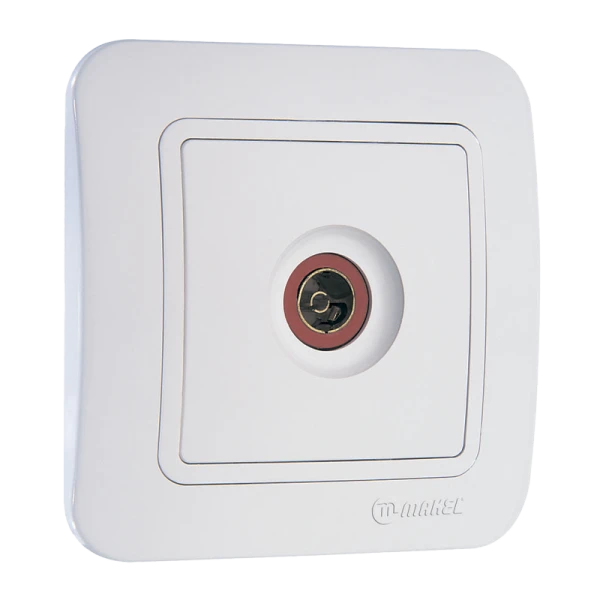 Розетка TV Makel Lillium 1гн. белый 70007 (1/12)