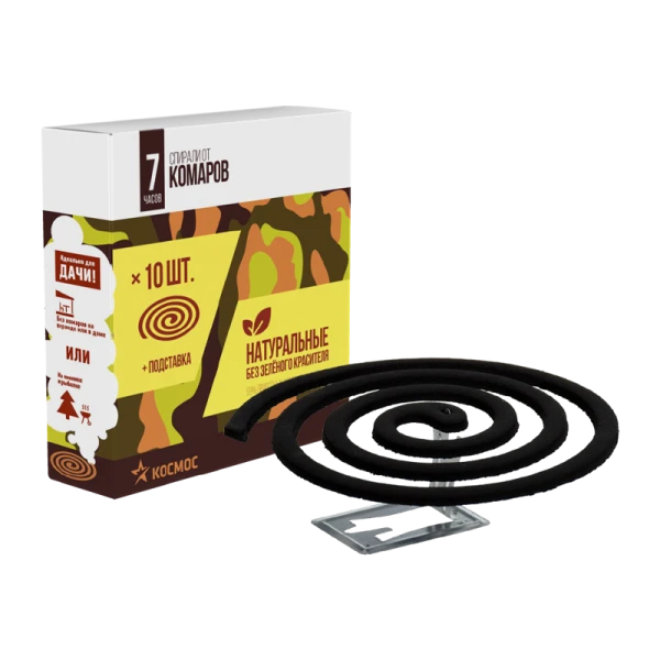 *Спирали Космос от комаров 1 упаковка комплект - 10 шт. черный (1/60) 