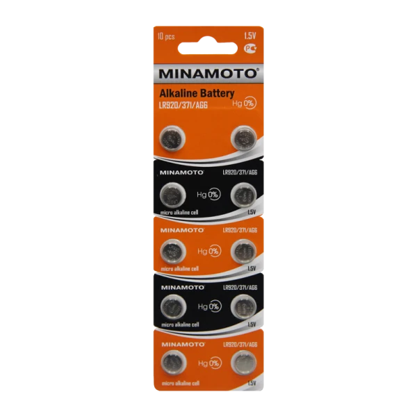 Батарейка Minamoto G6/LR920/LR69/371A/171 BL10 Alkaline 1.5V (10/200/10000)