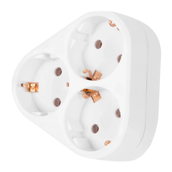 Сетевой переходник Старт 3р.С/З белый (1/30/60)