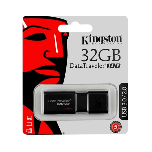 Флеш-накопитель Kingston DataTraveler 100 G3 32GB USB3.0 пластик черный