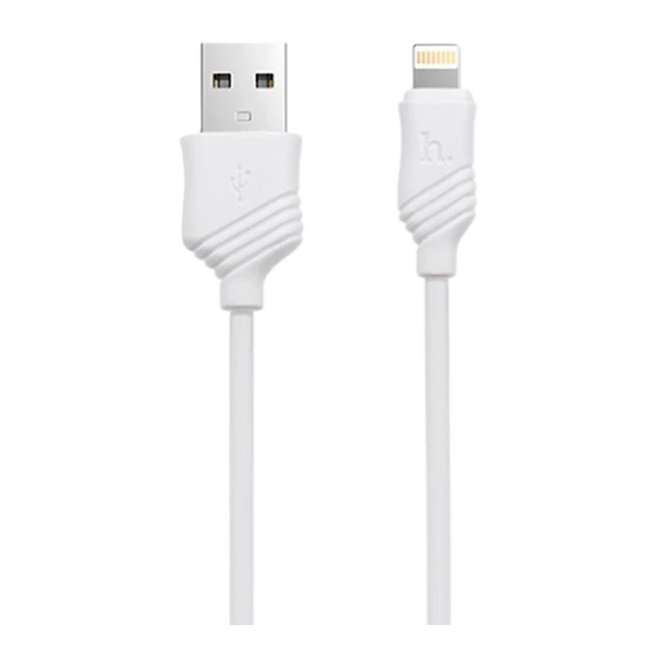 Кабель HOCO X6 USB (m)-Lightning (m) 1.0м 2.4A силикон белый (1/30/300)