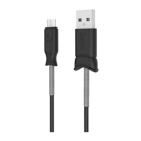 Кабель HOCO X24 USB (m)-microUSB (m) 1.0м 2.4A TPE черный (1/31/310)