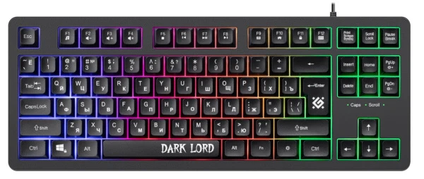 Клавиатура проводная Defender GK-580 Dark Lord USB черный