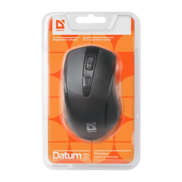 Мышь беспроводная Defender MM-265 Datum классическая USB черный (1/40)