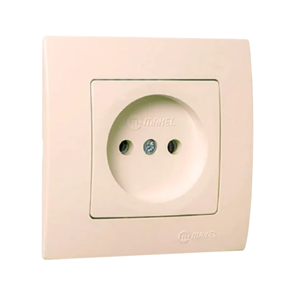 Розетка Makel Lillium Natural 1гн. 16A кремовый 55222 (1/12)