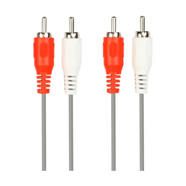 Кабель Smartbuy KA-221 2xRCA (m)-2xRCA (m) 1.8м силикон серый (1/50)