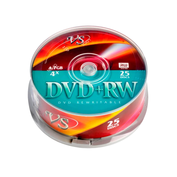 Диск DVD+RW VS 4.7GB 4x 25шт. bulk (25/250)