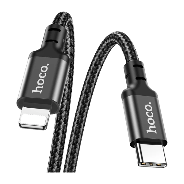 Кабель HOCO X14 Lightning (m)-Type-C (m) 3.0м 20W нейлон черный (1/22/220)