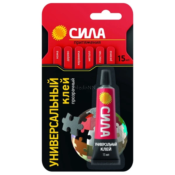 Клей Сила 15мл универсальный BOX12 шоу-бокс (12/288)