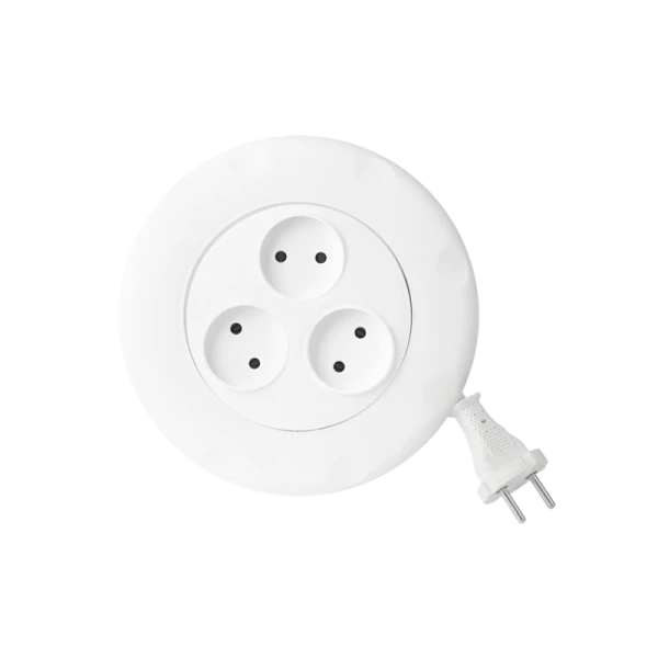 Удлинитель Smartbuy 3р.Б/З 10A 3.0м ПВС 2x1мм² круглый белый (1/40)