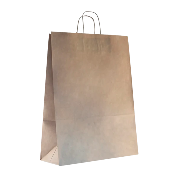 Пакет Aviora 45см x 35см бумага 70г/м2 первичное сырье с кручеными ручками крафт